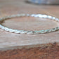 Twist Bracelet  - Twisted Flattened Sterling Stacking Bangle - Recycled Sterling Silver Bangle Stacking Bracelet