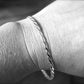 Twist Bracelet  - Twisted Flattened Sterling Stacking Bangle - Recycled Sterling Silver Bangle Stacking Bracelet