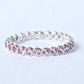 Pink Tourmaline Gemstone Ring Birthstone Band Stack Ring Push Present