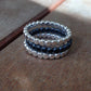 Silver Eternity Band Stack Rings Wedding Rings Eternity Band  Stacking Rings  Birthstone Gemstone Stack Rings - Set of 3 in Recycled Sterling Silver