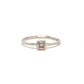 Ring - Gold Diamond Ring - Square Princess Cut White Gold Ring - Solid 14k White Recycled Gold and Princess Cut Diamond Ring Fair Trade