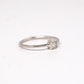 Diamond Princess Cut 0.16 carat Diamond Ring  Square  Cut White Gold Ring Solid 14k Bezel White Recycled Gold and Princess Cut
