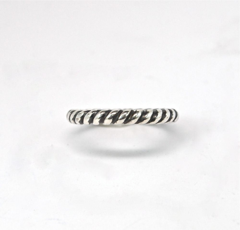 Silver Rope Band, Silver Cable Rope, Twist Braided Stackable Silver Band, Twist Band Ring, Twist Stack Ring, Twist Band Engagement Ring