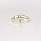 Diamond Ring Band 3mm Rose Cut Diamond Ring - Sterling Silver Men's Wedding Ring - Handmade Wedding Band - Diamond Wedding Band