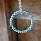 Infinity Necklace - Circle Eternity Pendant Necklace in Recycled Eco Friendly Sterling Silver - Blue Lab created - Made to order