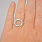 Silver Bubble Halo Ring - Circle Karma Ring - Infinity Ring - Disc Ring - Circle Ring