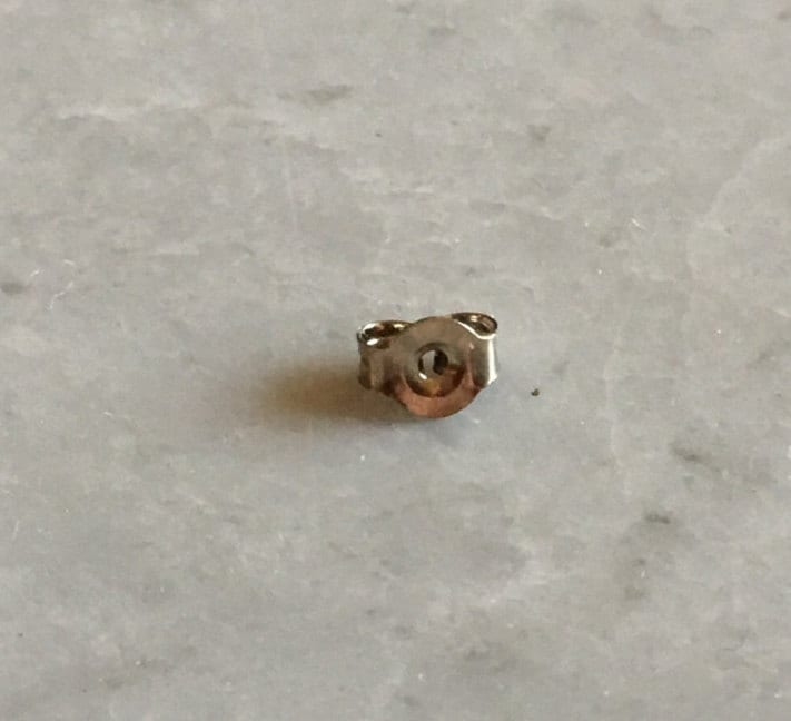 18k rose gold lightweight friction backs. Set of two. Replacement backs