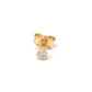 Natural Genuine Diamond Stud Earring Tiny 14k or Silver Cartilage or Earlobe Teeny Diamond Stud Post Earring Single