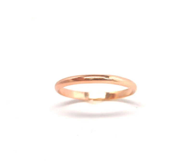 Rose Gold Wedding Band, Stackable Gold Band, Simple Engagement Ring, Rose Gold Band, Engagement Band, Half Round Band, Simple Rose Gold Ring