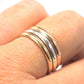 Mixed Metal Rings 14K White, Yellow, Rose Gold Bands Stackable Band Engagement Ring Rose Gold White Gold 18K Made to Order Handmade Wedding