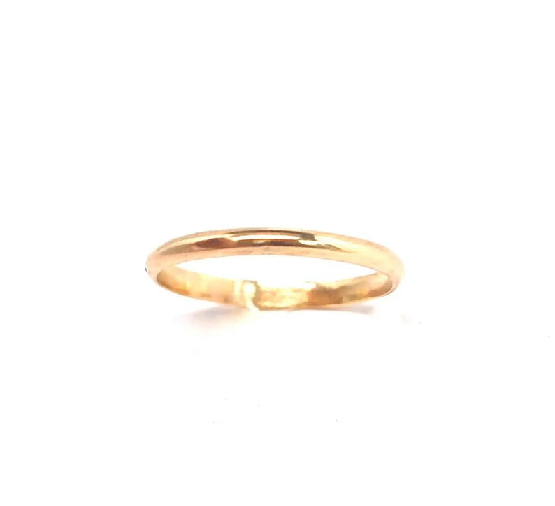 Wedding Band 14K Solid Yellow Gold Wedding Band Stackable Band Engagement Ring Rose Gold White Gold 18K Made to Order Handmade Wedding