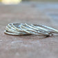 Thin Rings Hammer Faceted Forged Recycled Argentium Silver Stacking Rings The Skinny Stack Set of 10