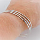 Super Thin Bangles Hammer Faceted And Forged 3 Silver Stack Bracelets Recycled Sterling Silver Bangle Stacking Bracelets