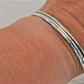 Super Thin Bangles Hammer Faceted And Forged 3 Silver Stack Bracelets Recycled Sterling Silver Bangle Stacking Bracelets