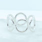 Infinity Circle Band 14k Yellow or White Gold or Sterling Silver