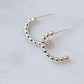 Bubble Earrings Half Hoops Beaded Hoops Recycled Sterling Silver Conflict Free Diamond Earrings