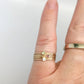 Princess Cut Square Red Garnet and Gold Ring and Two 14k Gold Stackable Spacer Bands in Matte Finish