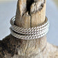 One Silver Twist band- Recycled Sterling Silver Twist Bands - Silver stack rings - Rope stacking rings