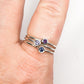 Ceylon Blue Sapphire Stack Ring September Birthstone Made in Silver or 14k yellow or white Gold