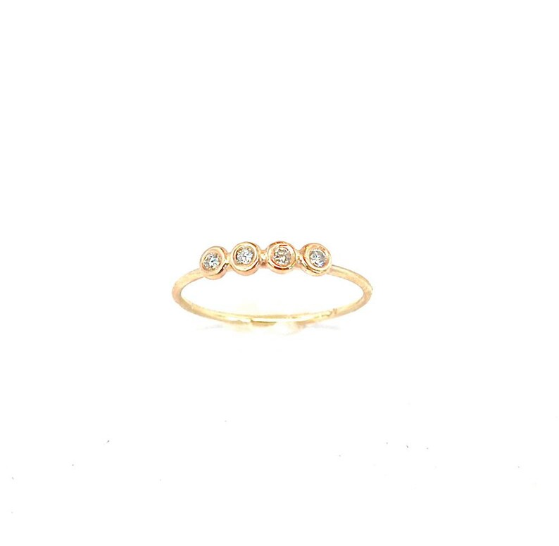 Diamond Bubble Cluster Set -Diamond Pebble Stack Ring-Multistone Ring-Birthstone Stack Ring-Diamond Bubble Band-Diamond Cluster Ring