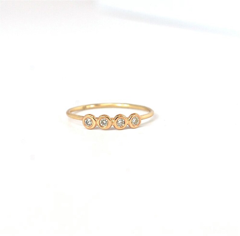 Stack Ring-Mother Ring-Diamond Pebble Stack Ring-Multistone Ring-Birthstone Stack Ring-Diamond Bubble Band-Diamond Cluster Ring