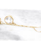 Yellow Gold 18k Threader Earrings 2 carat White Topaz