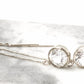 14K White Gold Threader Earrings 2 carat White Topaz