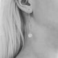 14K White Gold Threader Earrings 2 carat White Topaz
