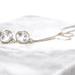 14K White Gold Threader Earrings 2 carat White Topaz