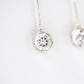 14K White Gold Threader Earrings 2 carat White Topaz