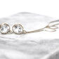 14K White Gold Threader Earrings 2 carat White Topaz