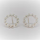 Infinity Bubble Circle Earrings Sterling Silver 14K Yellow Rose White Gold