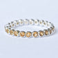 Yellow Citrine Eternity Band Stack Band Birthstone Citrine Gemstone Eternity Stacking Ring Recycled Sterling Silver