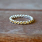 Yellow Citrine Eternity Band Stack Band Birthstone Citrine Gemstone Eternity Stacking Ring Recycled Sterling Silver