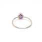 Purple Amethyst Rose Cut Pear Gemstone in 14k Rose, White or Yellow Gold