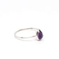 Purple Amethyst Rose Cut Pear Gemstone in 14k Rose, White or Yellow Gold