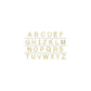 Initial Letter Stud 14k Yellow White Rose Gold Single Stud Earring San Sarif Font Letter Alphabet Minimalist Earring