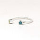 Ring open cuff gemstone ring Mother's Birthstone Ring Gold or Sterling Silver December Blue Zircon August Green Peridot