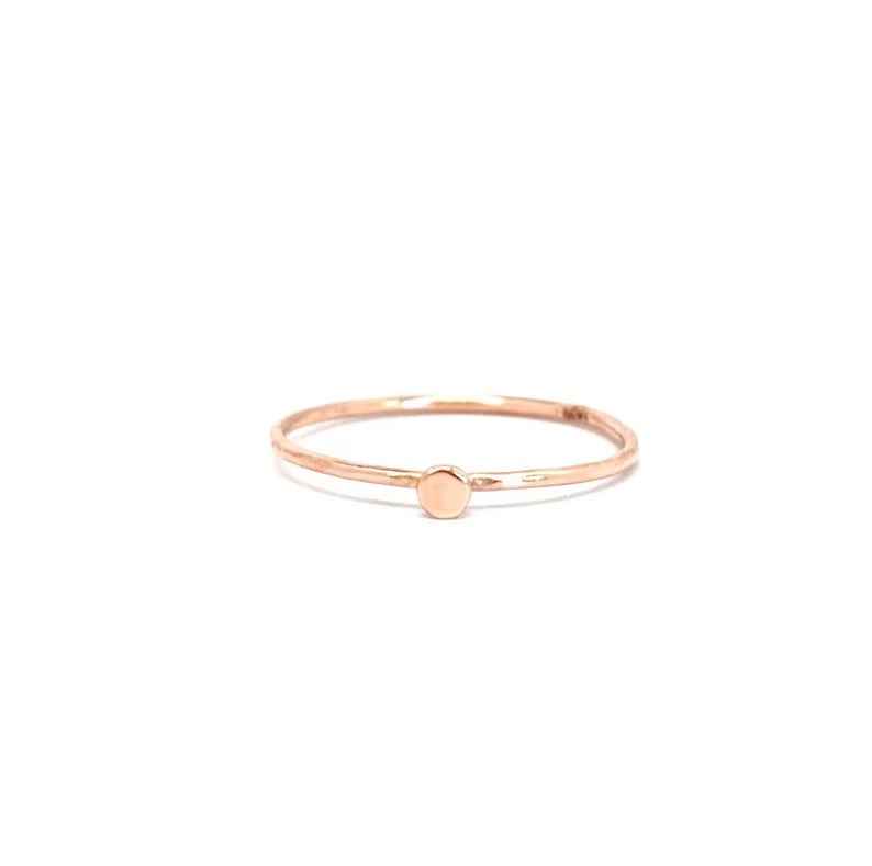 Ring- Gold Stack Ring - Rose Gold Dot Pebble Stack Ring - Stacking Ring - 14k rose white yellow gold - Handmade to Order