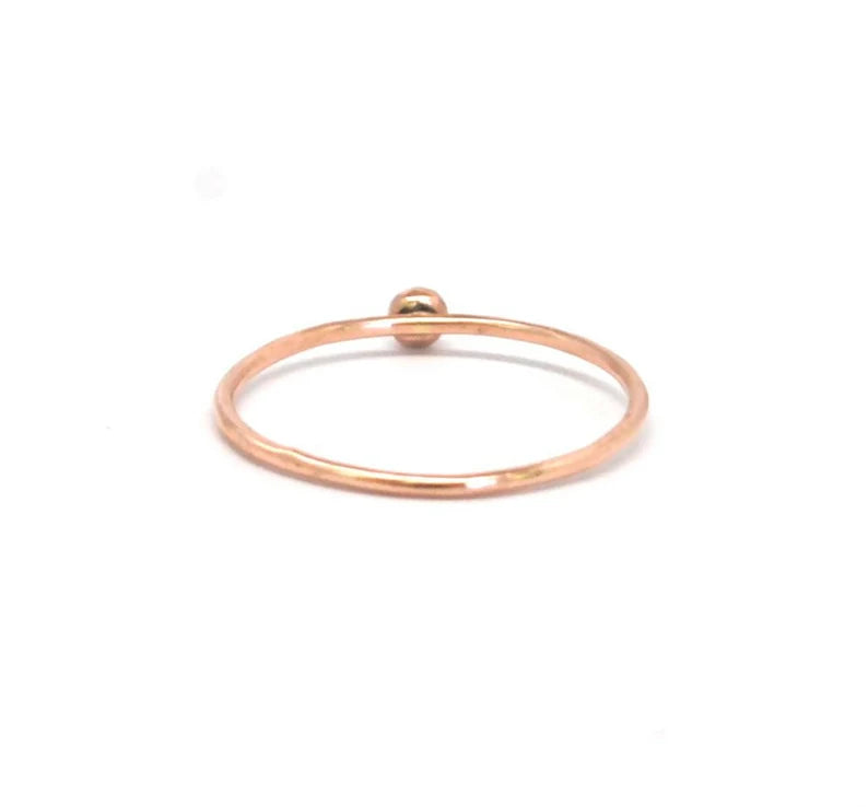 Ring- Gold Stack Ring - Rose Gold Dot Pebble Stack Ring - Stacking Ring - 14k rose white yellow gold - Handmade to Order