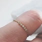 Five Diamond Linear Gold Stack Ring Made to Order in 14k White, Yellow or Rose Gold
