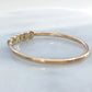 Five Diamond Linear Gold Stack Ring Made to Order in 14k White, Yellow or Rose Gold