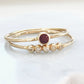 Five Diamond Linear Gold Stack Ring Made to Order in 14k White, Yellow or Rose Gold