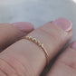 Five Diamond Linear Gold Stack Ring Made to Order in 14k White, Yellow or Rose Gold