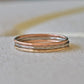 Super Thin Hammered Stack Ring Delicate and Shiny Rose Gold Stack Ring Made of Recycled 14K Gold - Stacking Ring