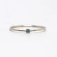 Blue Diamond 14K Gold Stacking Ring -Wedding Ring - Engagement Ring - Diamond Promise Ring - 14kt White, Rose or Yellow Gold Ring
