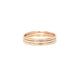 Mixed Metals Hammer Faceted Forged Stack Ring Set Triple Gold Band 14k Rose Gold, White Gold and Yellow Gold Solid 14K Rings
