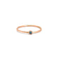 Blue Diamond 14k Rose Gold Stacking Ring -Wedding Ring - Engagement Ring - Diamond Promise Ring - 14kt White, Rose or Yellow Gold Ring