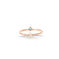 Blue Diamond 14k Rose Gold Stacking Ring -Wedding Ring - Engagement Ring - Diamond Promise Ring - 14kt White, Rose or Yellow Gold Ring