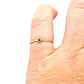 Blue Diamond 14k Rose Gold Stacking Ring -Wedding Ring - Engagement Ring - Diamond Promise Ring - 14kt White, Rose or Yellow Gold Ring